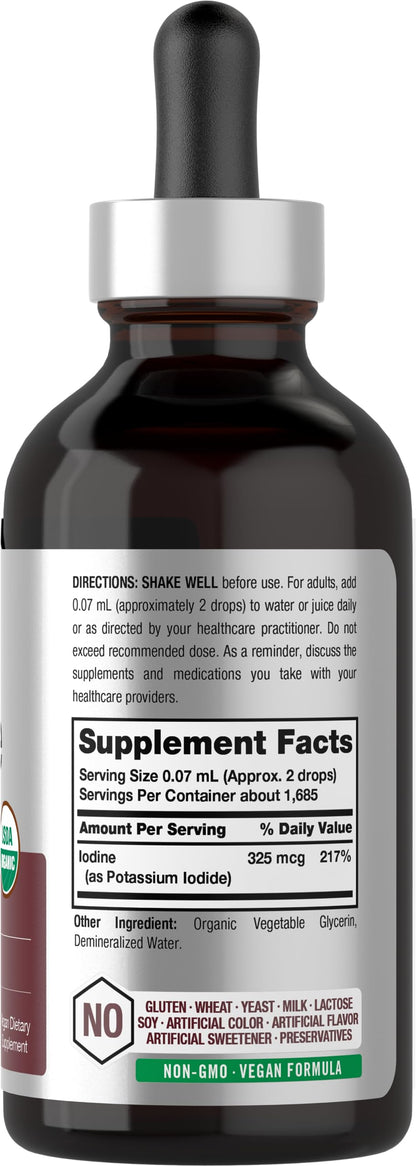 Horbaach Nascent Iodine supplement nutrition facts label