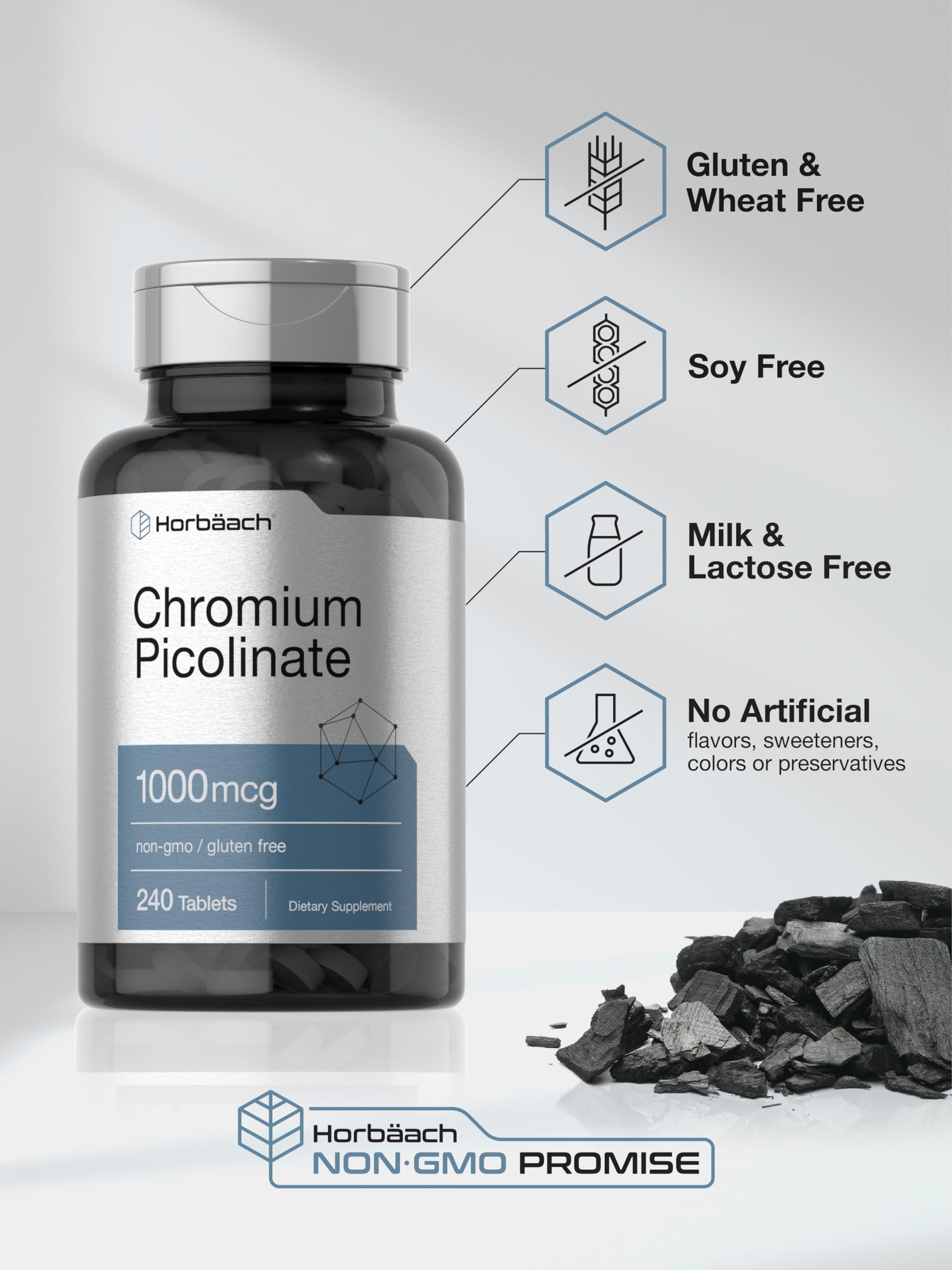 Horbaach chromium picolinate imported trace mineral supplement for adults