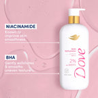 Close up of Dove body wash creamy lather texture