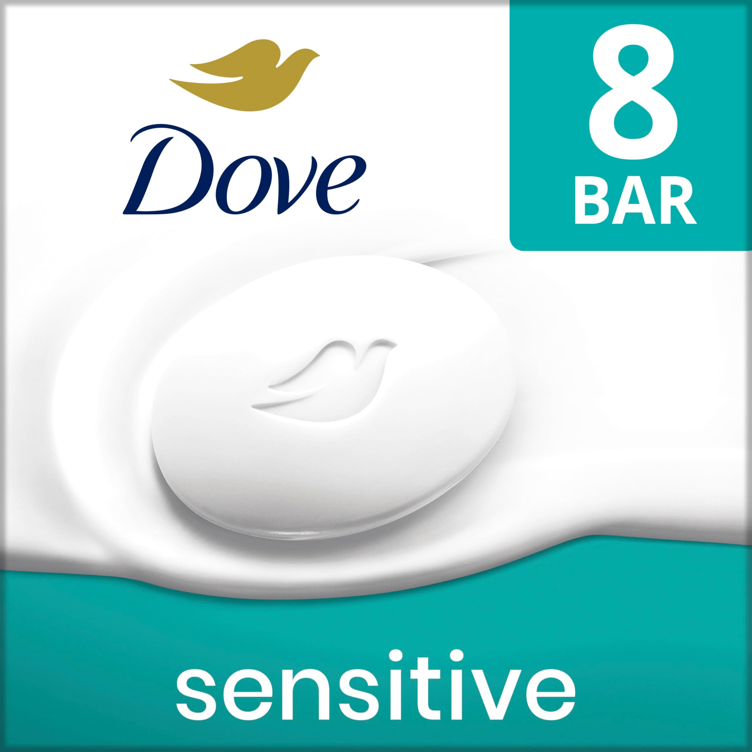 Dove Sensitive Skin beauty bar packaging details