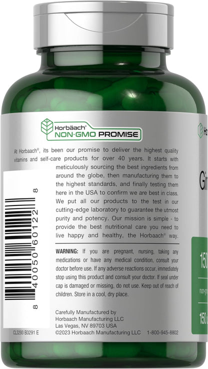 USA imported ginger root herbal supplement capsules on a clean backdrop