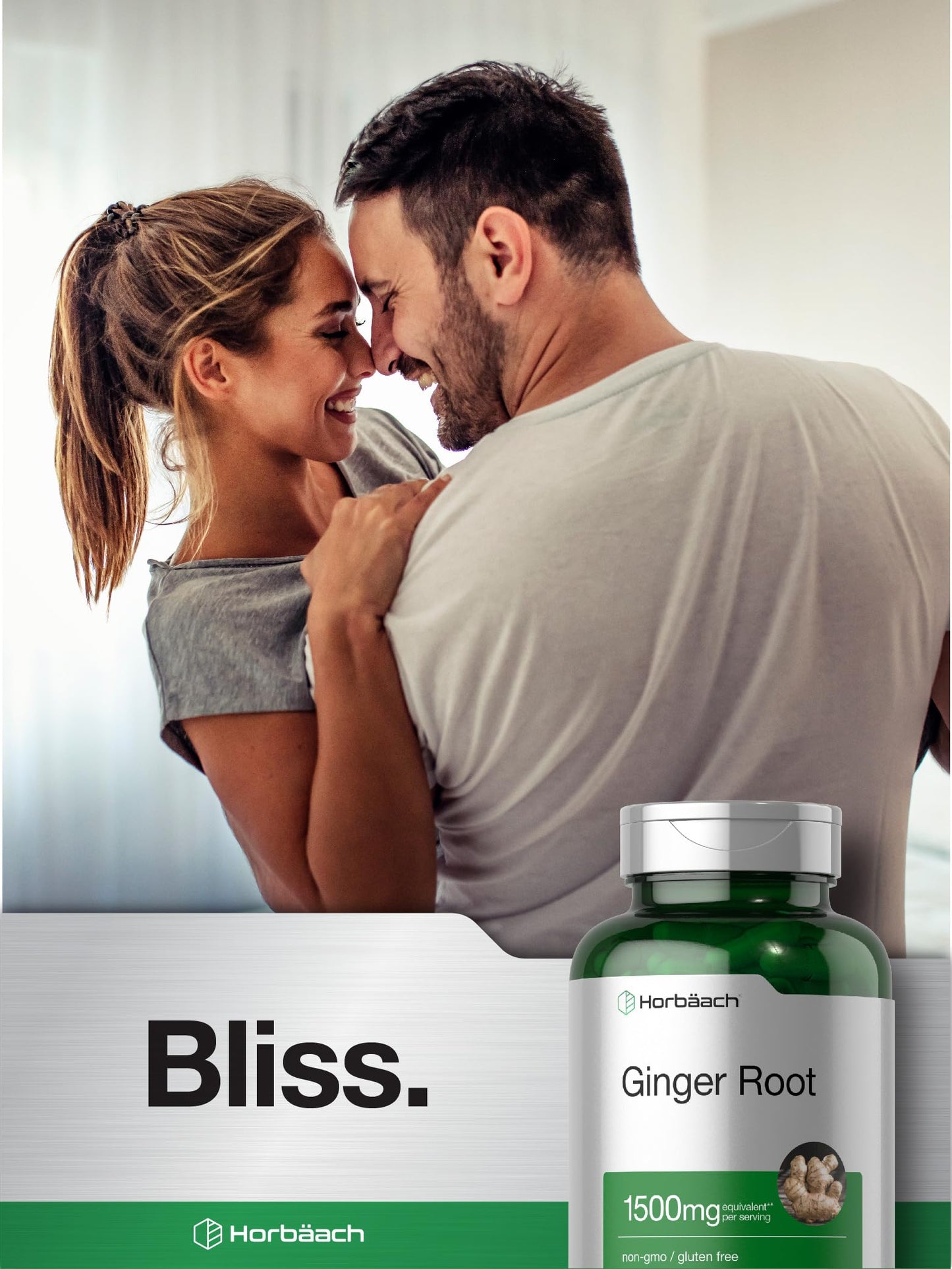 DNA tested premium ginger root extract 1500mg capsules size comparison