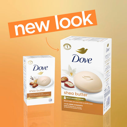 Back of Dove 8 bar soap packaging with ingredient details