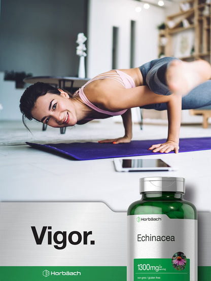 Horbäach Echinacea supplement bottle with immune support focus