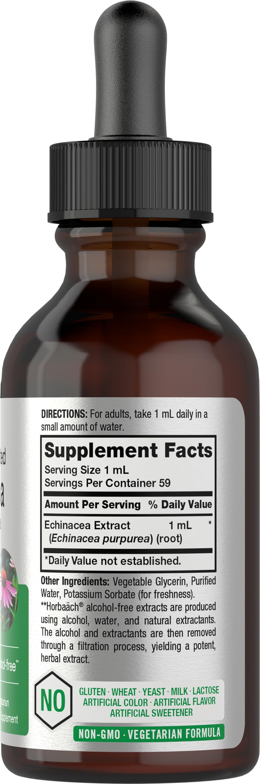 Horbäach Echinacea root extract label detail