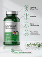 Close up of Horbaach Echinacea Goldenseal vegetarian capsules
