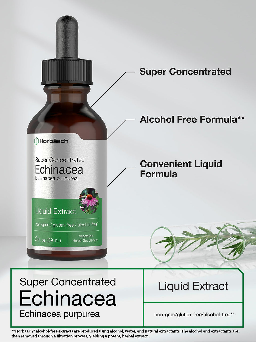 Horbäach Echinacea vegetarian liquid supplement bottle