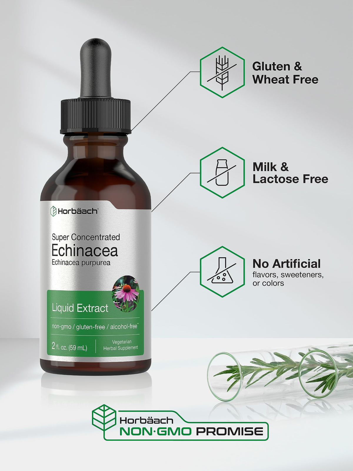 Horbäach non-GMO Echinacea tincture packaging