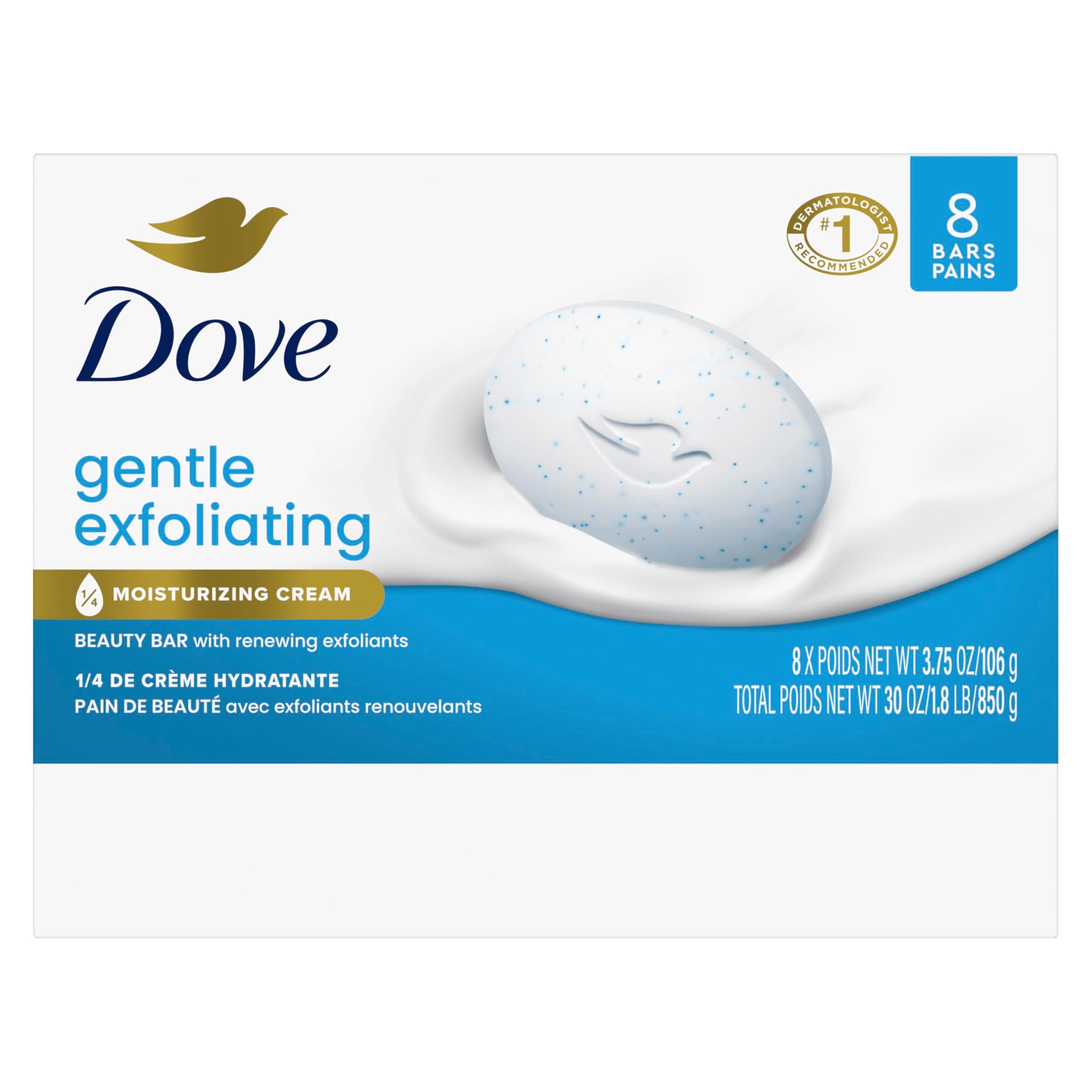 Dove Beauty Bar showing exfoliating texture