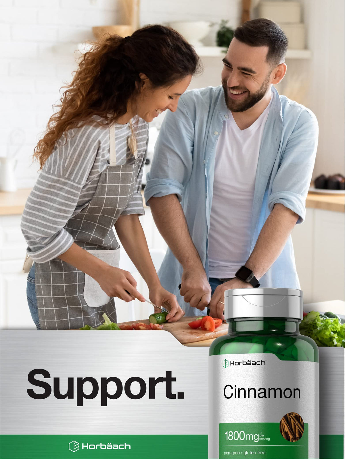 Horbäach Ceylon Cinnamon herbal bark supplement packaging