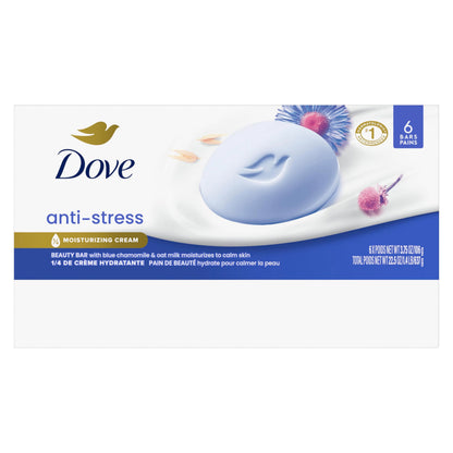 Dove moisturizing cream soap pack of 6 imported skincare bars.