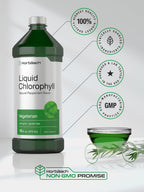 Close up of Horbäach Chlorophyll Liquid bottle cap and pouring spout design