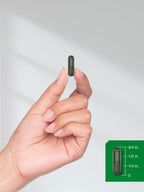 Horbaach Chlorophyll capsules side panel information displaying allergen warnings and expiration dates