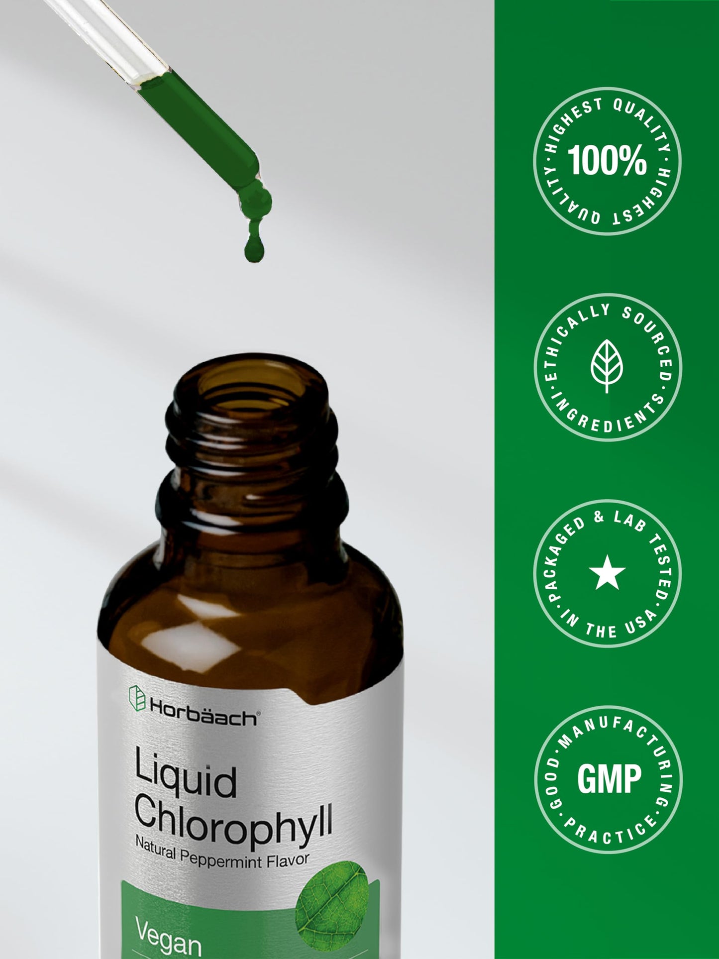 Rudra Retails authentic Horbaach peppermint liquid chlorophyll drops lifestyle view