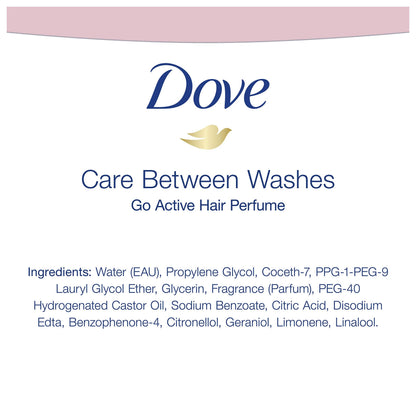 Dove hair perfume white tea and jasmine scent bottle
