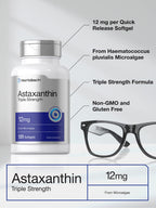 Horbäach Microalgae Astaxanthin softgels closeup nutritional facts