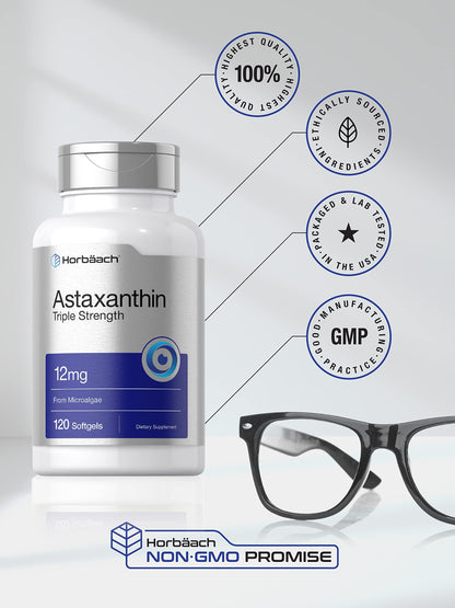 Horbaach laboratory tested pure marine carotenoid astaxanthin softgels profile