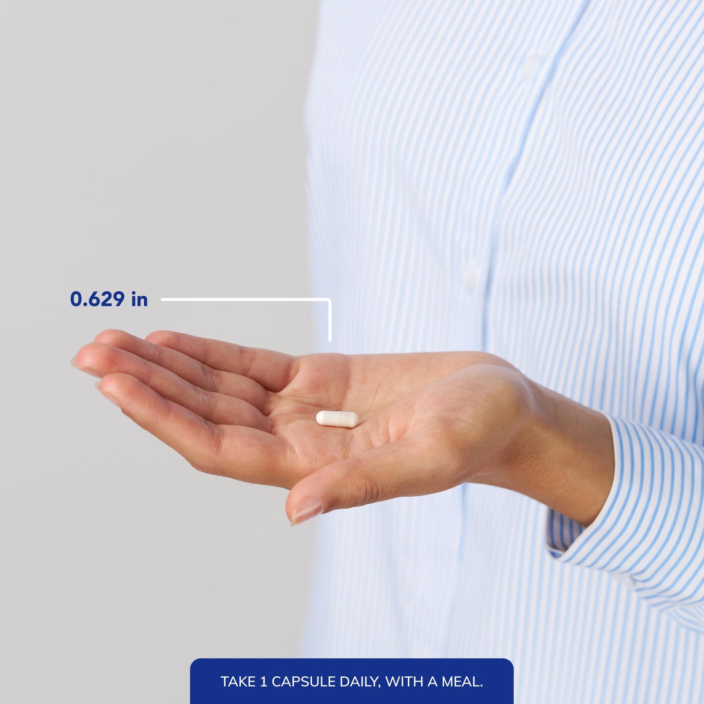 Pure Encapsulations Zinc Picolinate vegetarian capsule size and formulation details side view