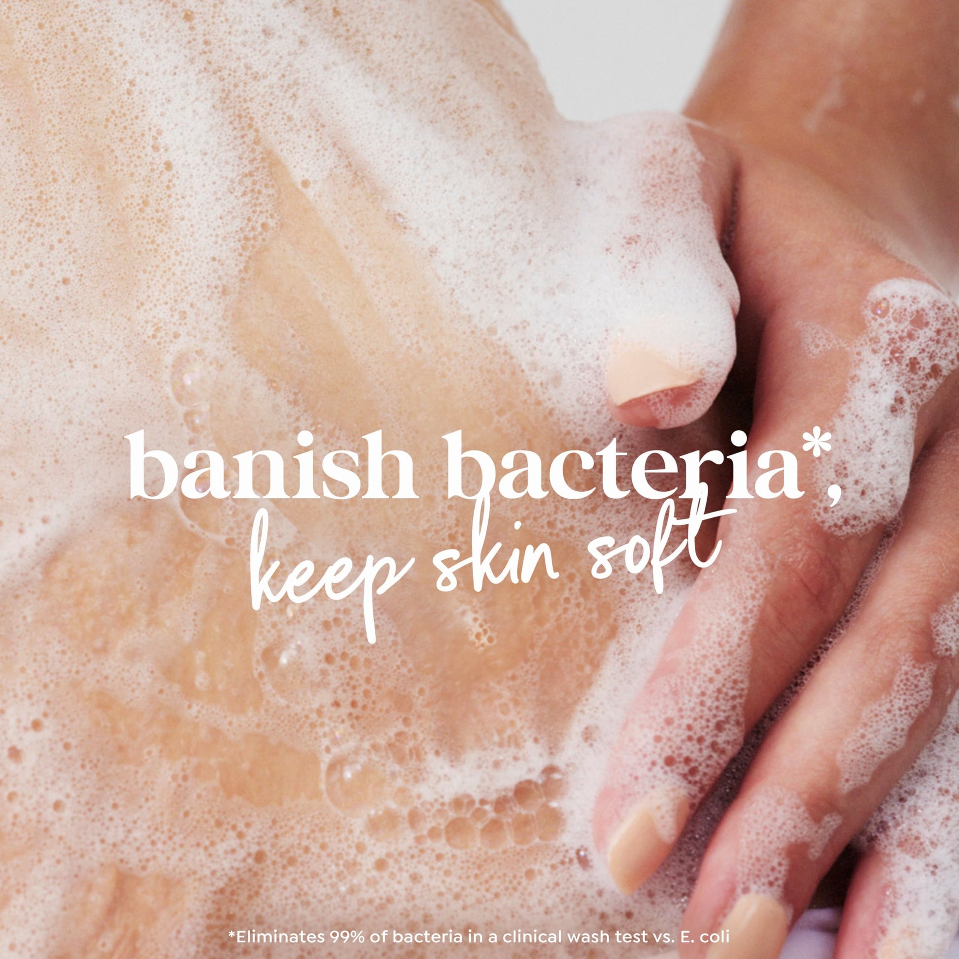 Texture of Dove antibacterial moisturizing body wash