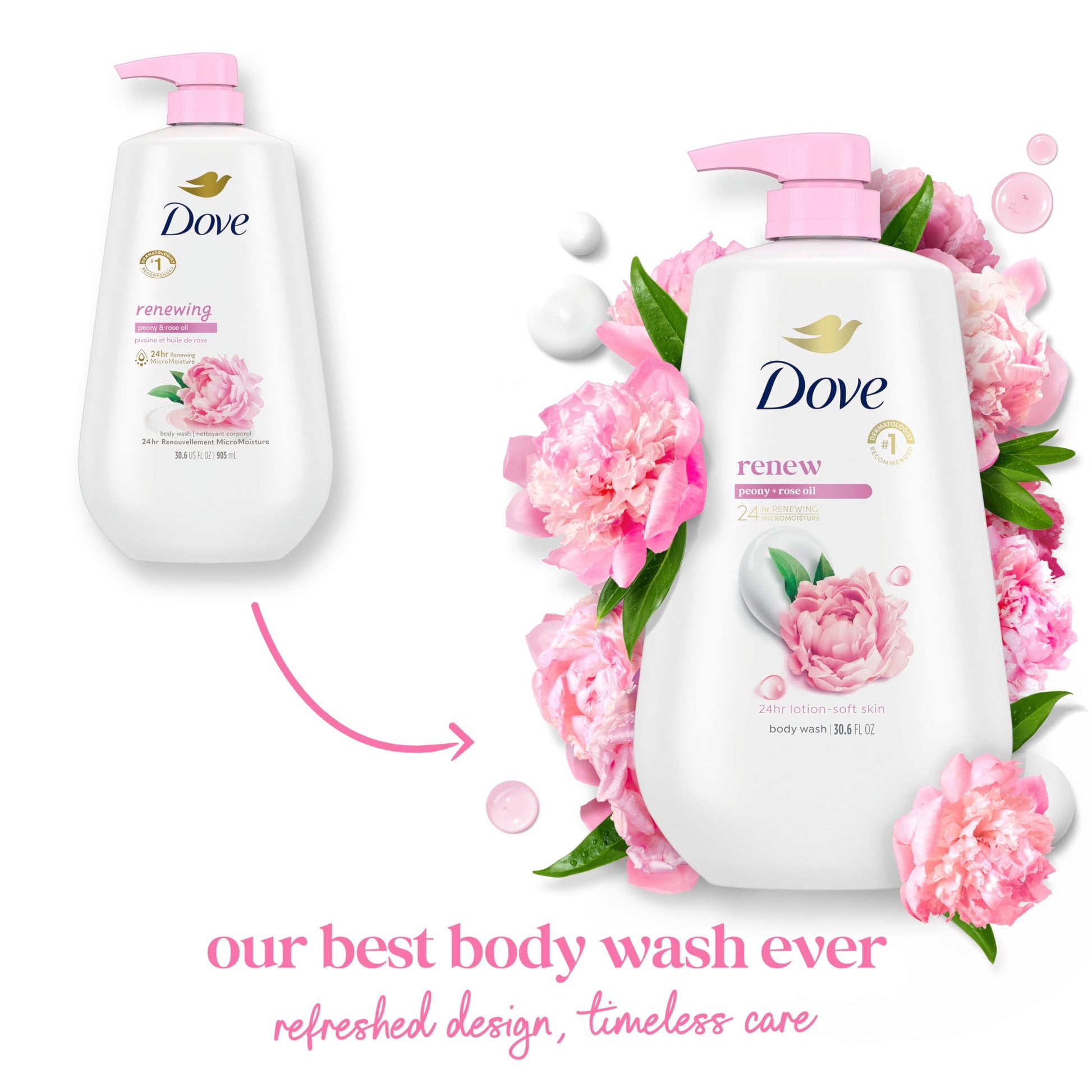 Back cover packaging of Dove sulfate free moisturizing cleanser detailing instructions for use and safety warnings.