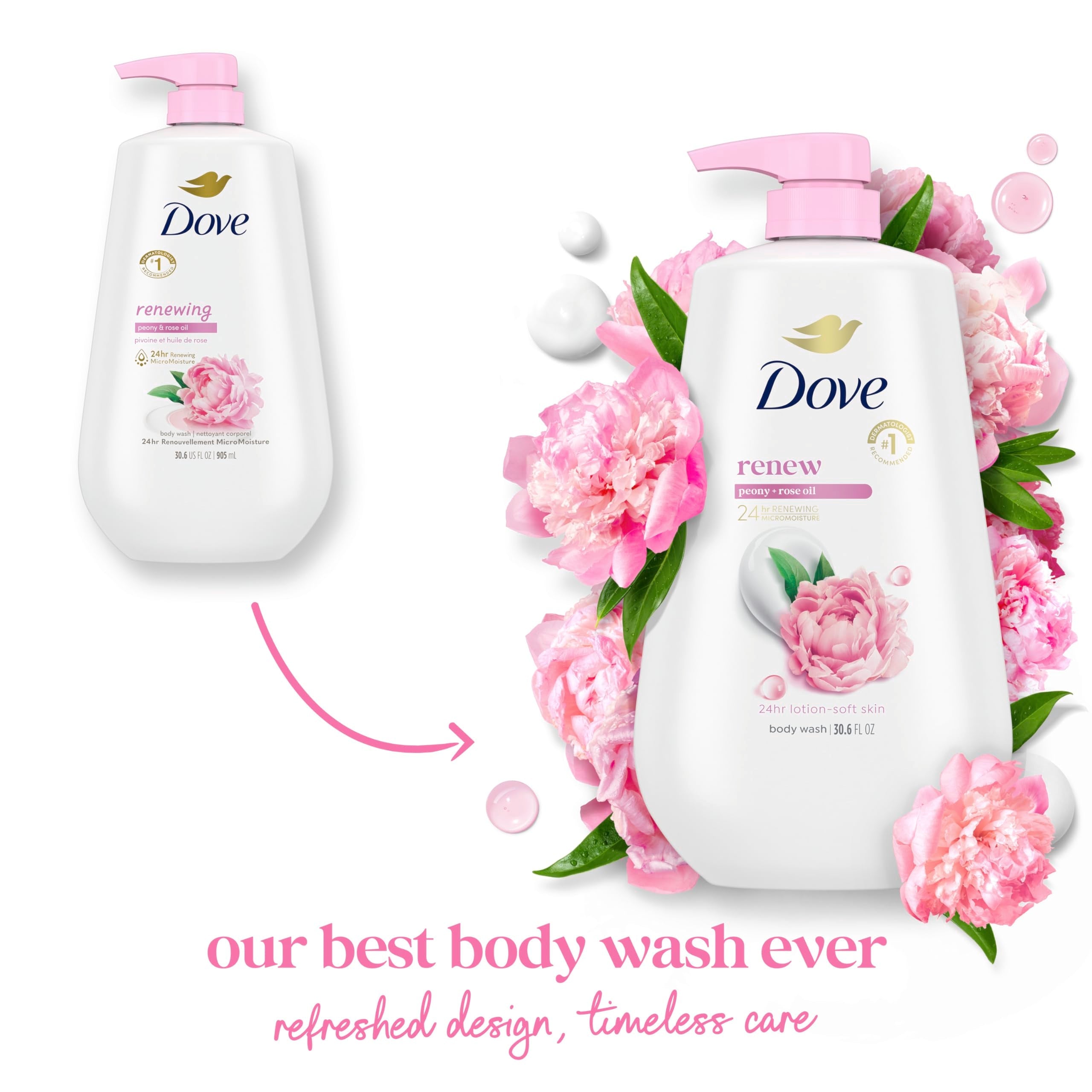 Back cover packaging of Dove sulfate free moisturizing cleanser detailing instructions for use and safety warnings.