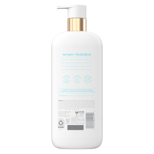 Dove body wash with 6% hyaluronic acid serum bottle