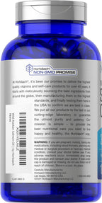 Horbaach Wild Alaskan Salmon Fish Oil softgels close up nutritional view