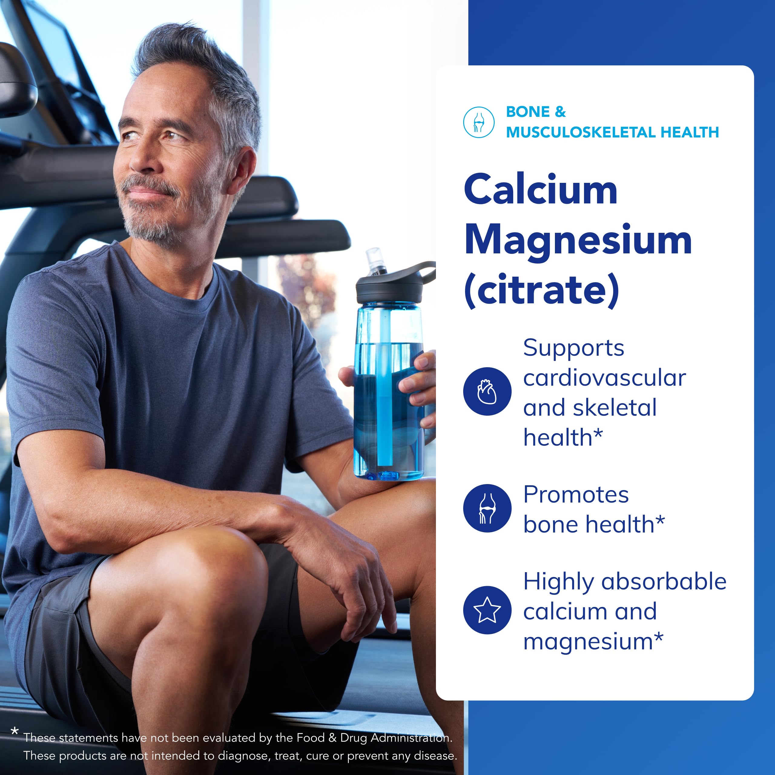 Side view of Pure Encapsulations USA imported calcium magnesium dietary supplement packaging