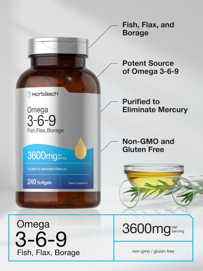 Horbäach Omega 3 6 9 ingredients and nutrition facts