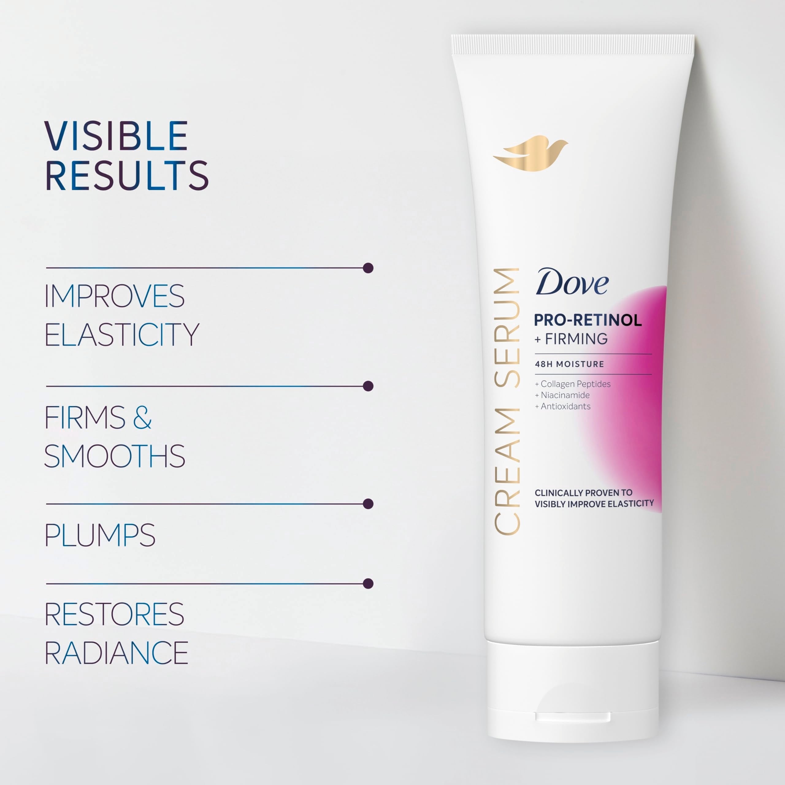 Authentic Dove anti aging body care lotion ingredient list label text