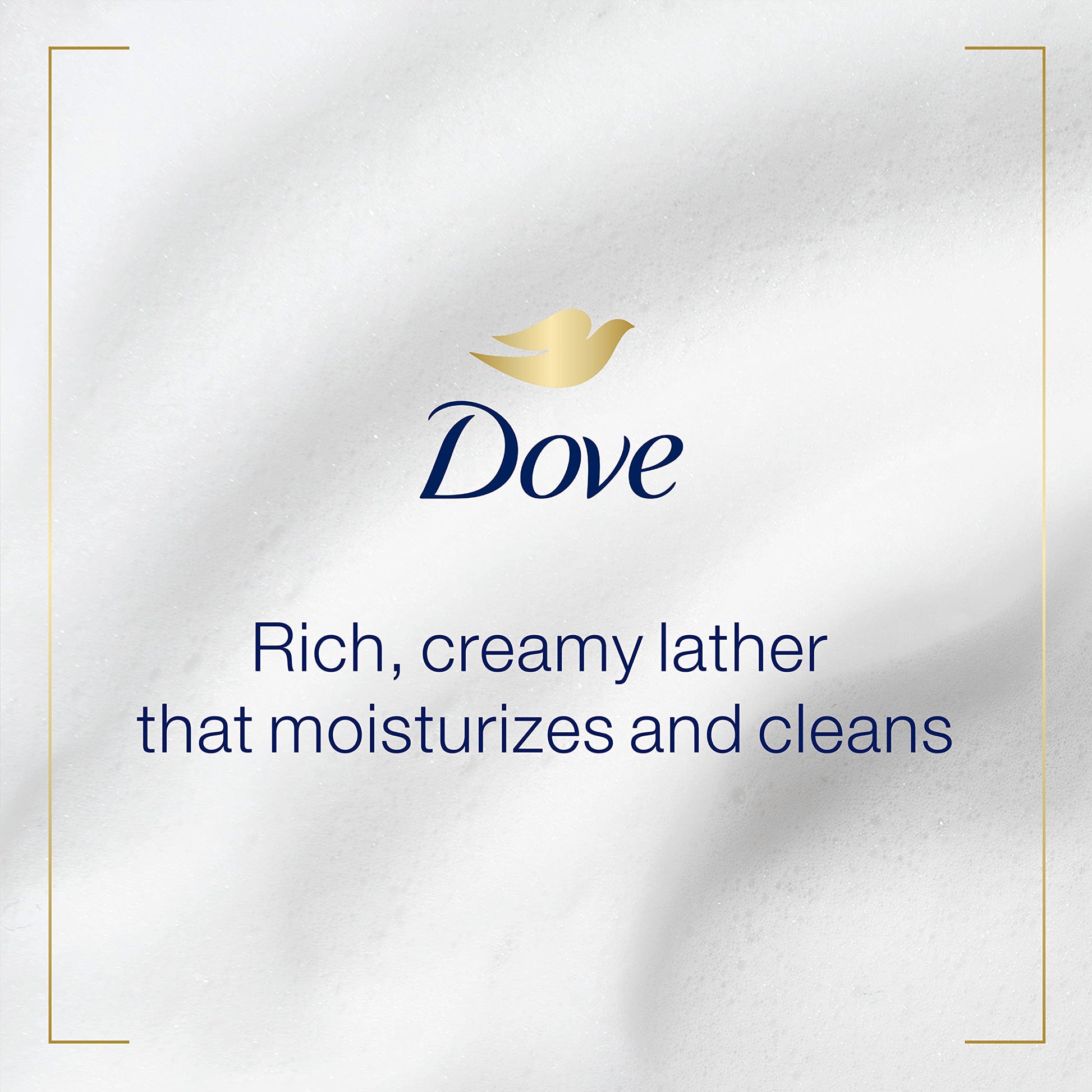 Dove deep moisture hand soap label showing sulfate free and paraben free callouts