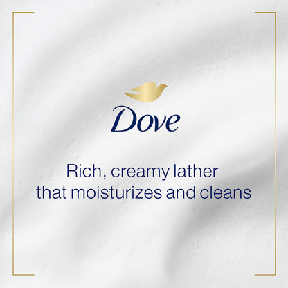Dove deep moisture hand soap label showing sulfate free and paraben free callouts