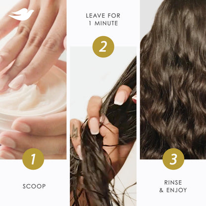 Comparison of Dove serum mask size held in hand