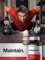 Horbaach L Glutamine 1000mg capsules bottle lifestyle angle