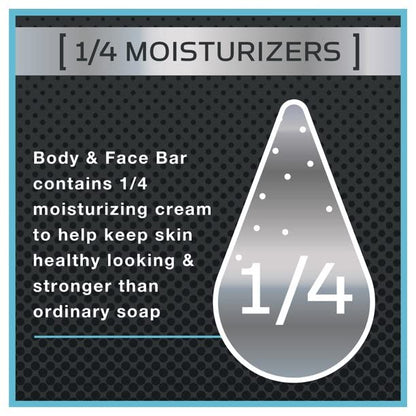 Side angle view of Dove Men Care premium men's daily cleansing bar