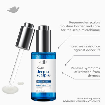 Authentic Dove USA imported scalp treatment bottle on white background
