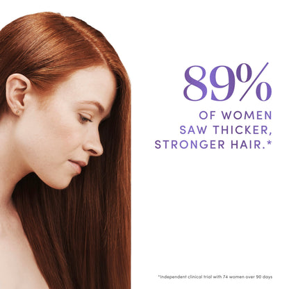 Texture demonstration of the lightweight Dove scalp treatment