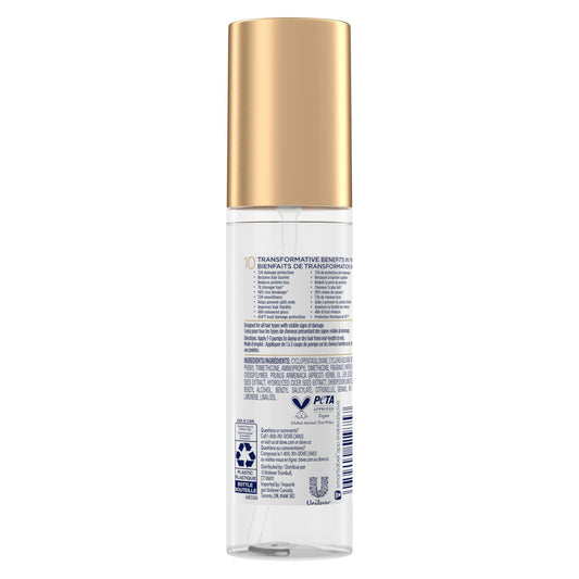 Dove Bio Protein Care 10 in 1 hair serum packaging showing product benefits