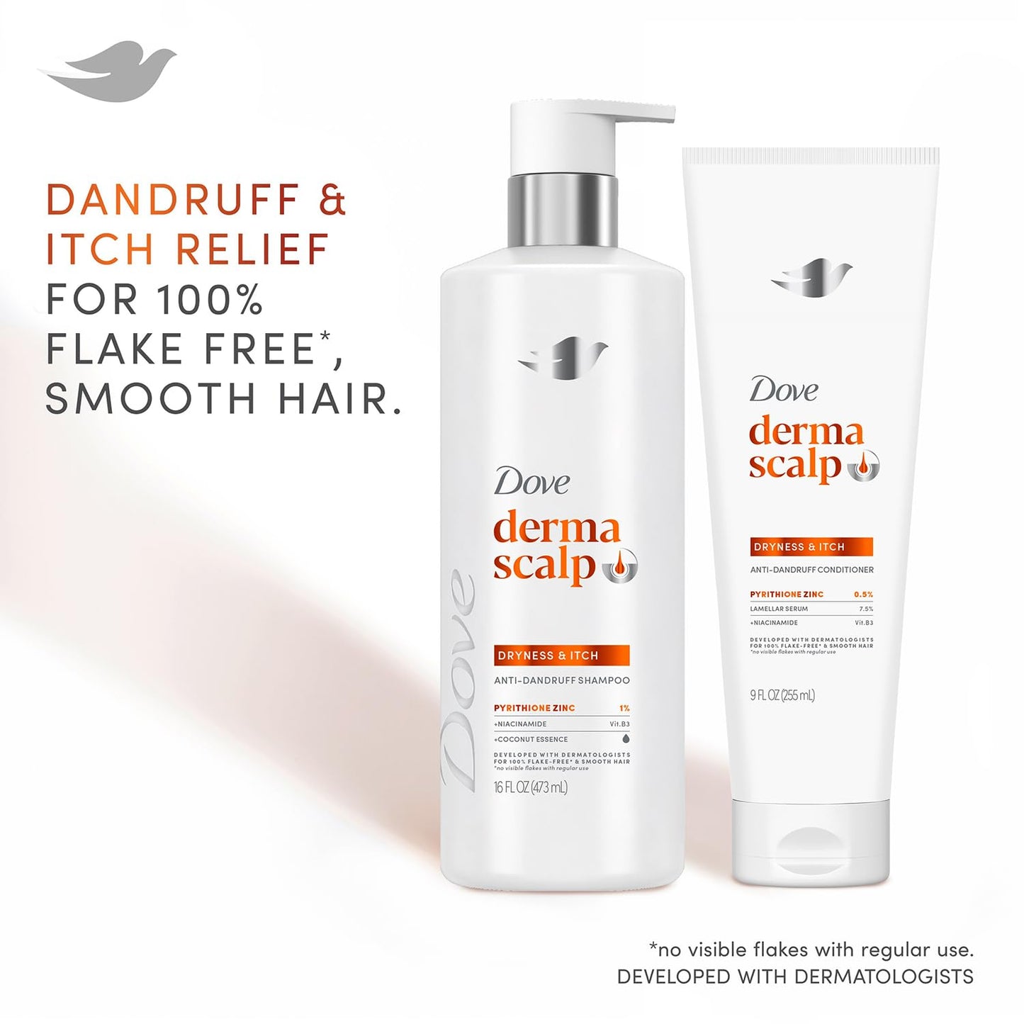 Dove USA imported dry scalp relief hair care system packaging details