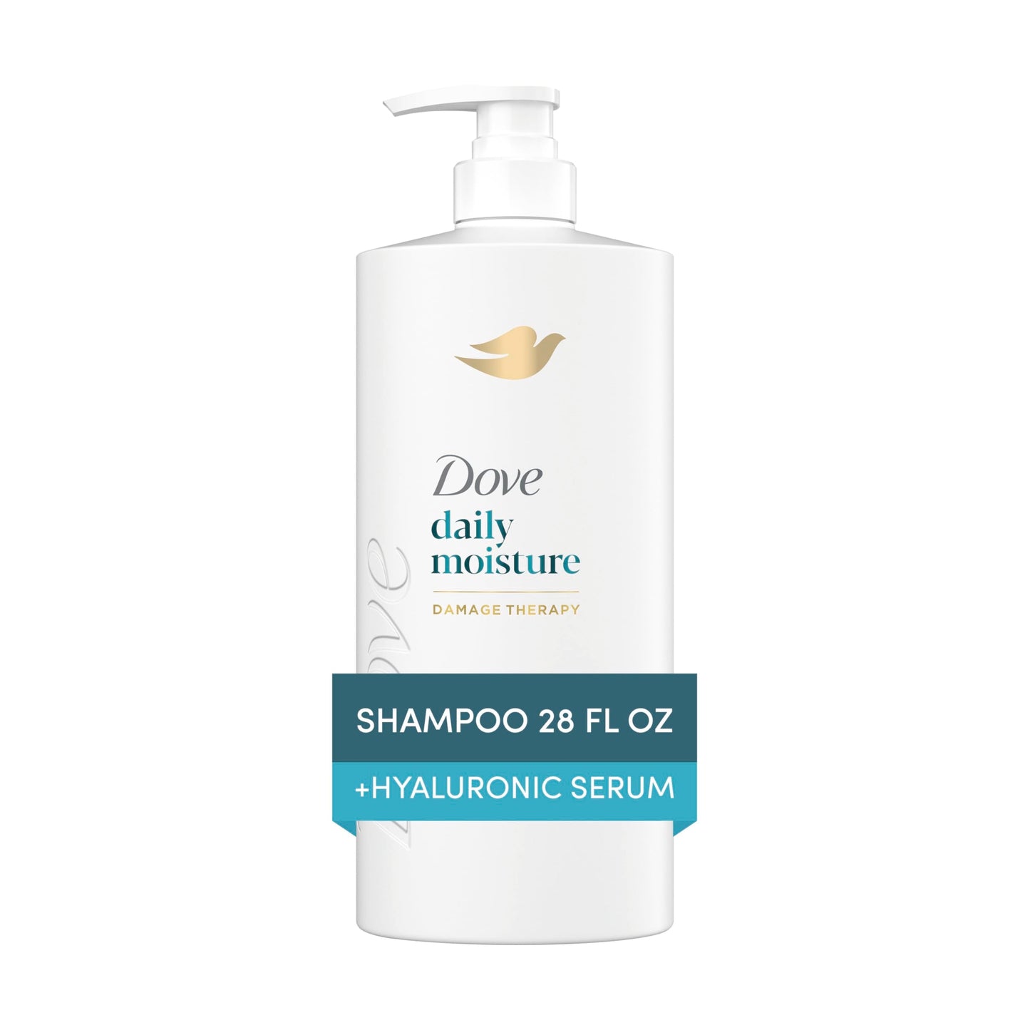 Back label of Dove damage therapy shampoo displaying ingredients and usage directions