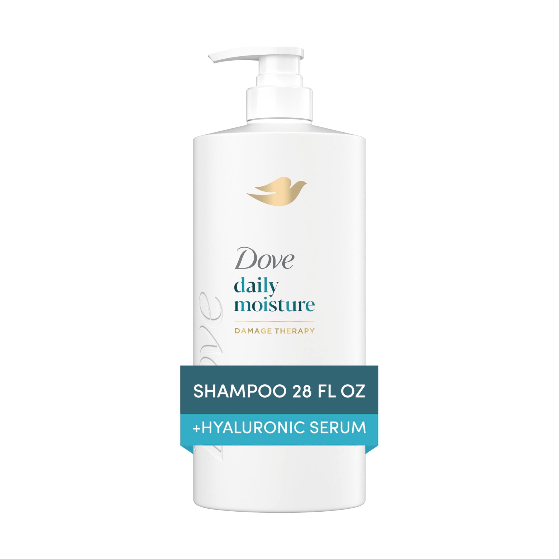 Back label of Dove damage therapy shampoo displaying ingredients and usage directions