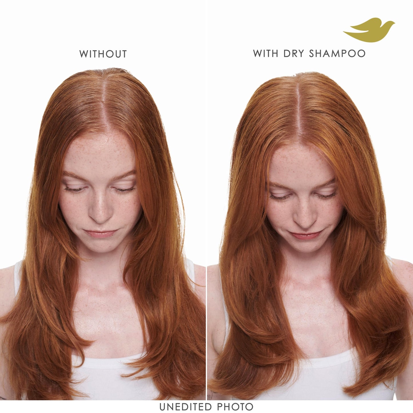 Dove volume dry shampoo for two days of freshness and bounce.