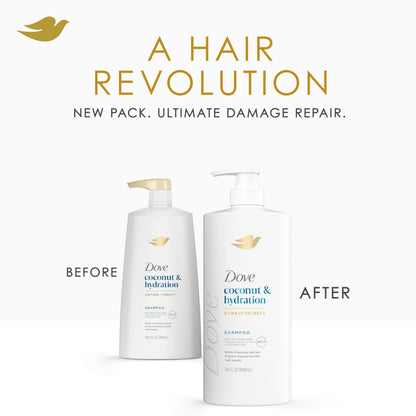 Dove damage therapy coconut shampoo showcasing the authentic imported product texture.