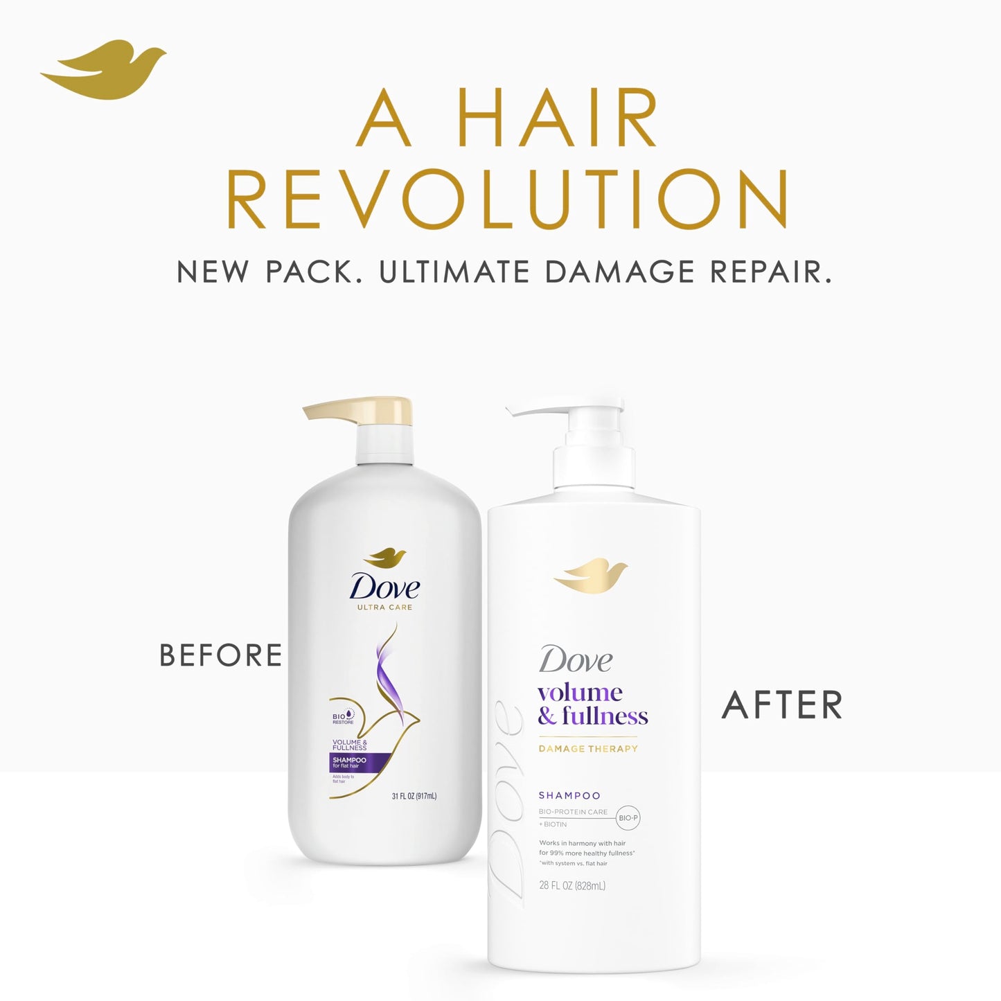 Dove hair cleanser for fine thin hair demonstrating lightweight body