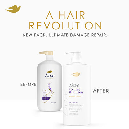 Dove hair cleanser for fine thin hair demonstrating lightweight body