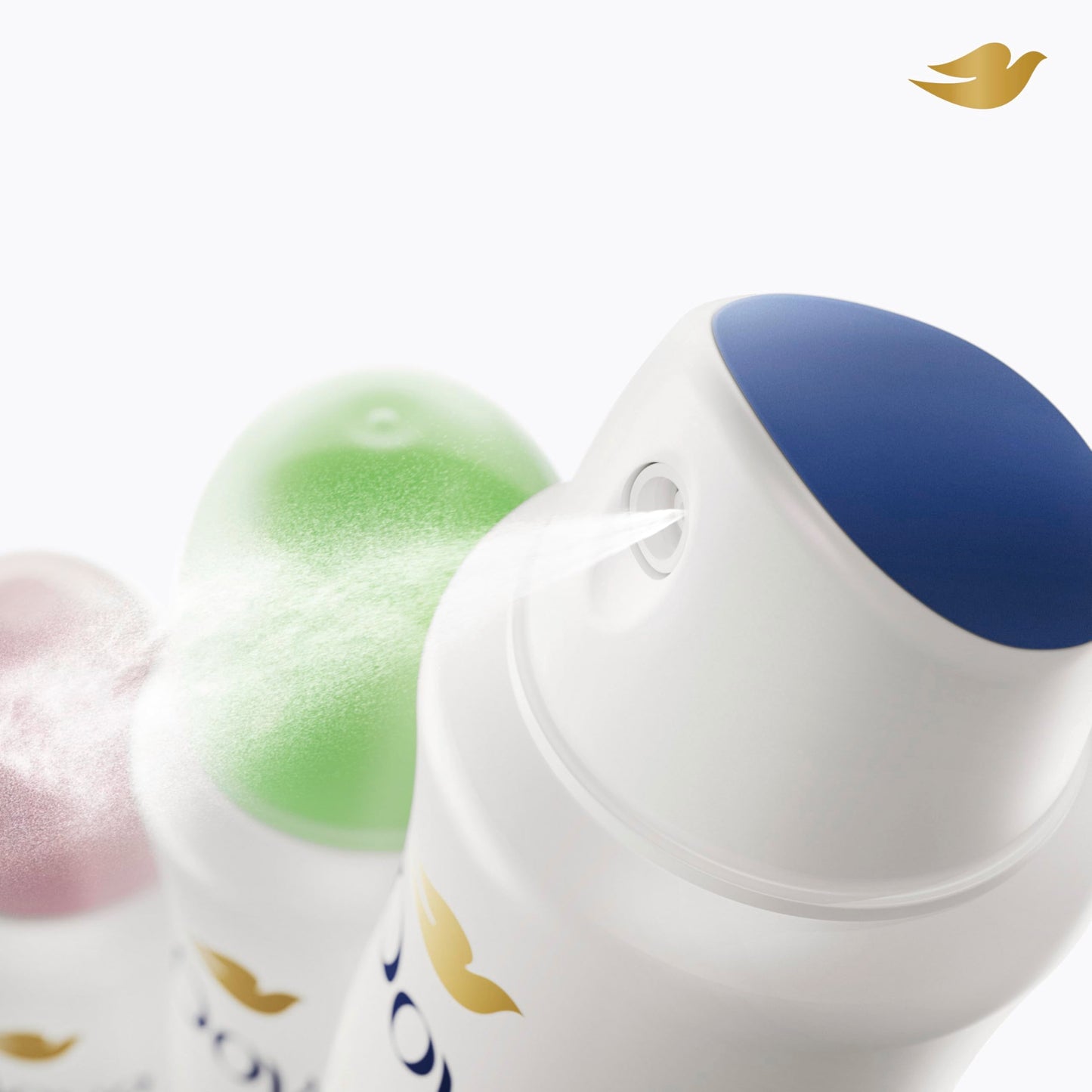 Top view of the protective cap on the Dove invisible dry spray for women