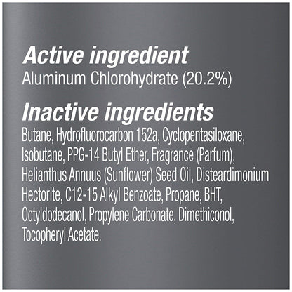 Dermatologist tested Dove Men dry spray twin pack for irritation free underarm protection.
