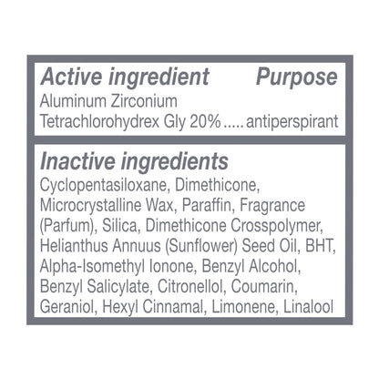 Dove clinical care underarm sweat protection stick highlighting moisturizers
