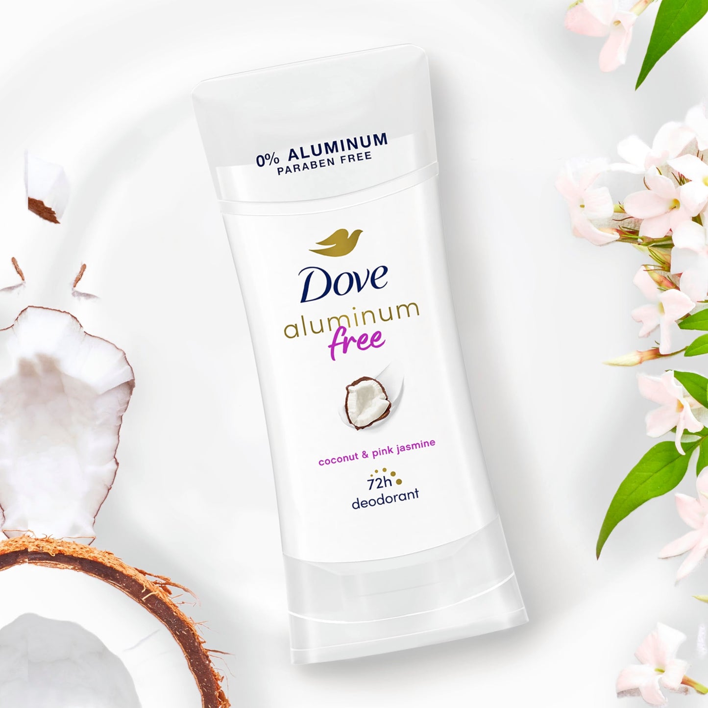 Dove clean beauty non irritating deodorant formula display