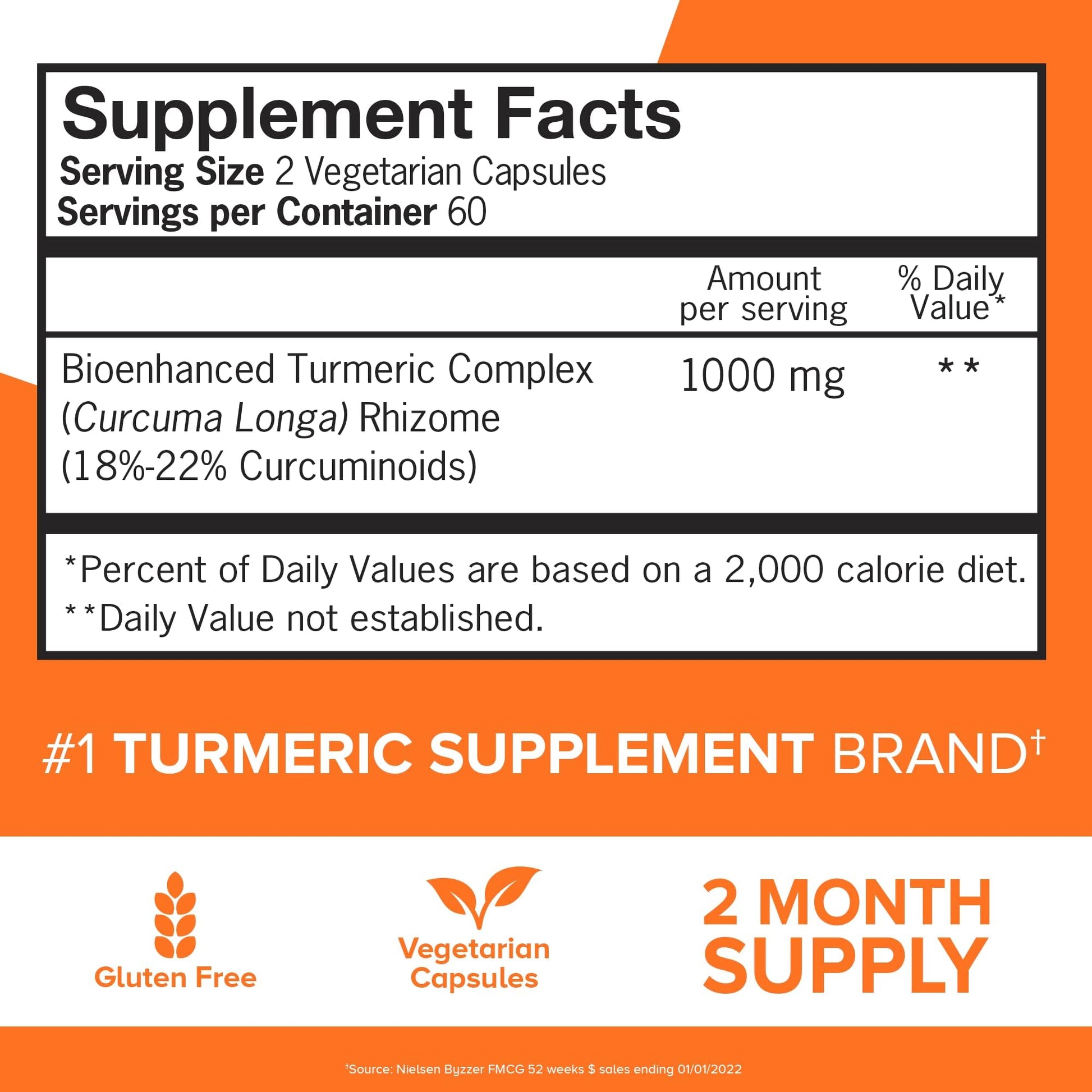 Qunol high absorption turmeric curcumin vegetarian label details